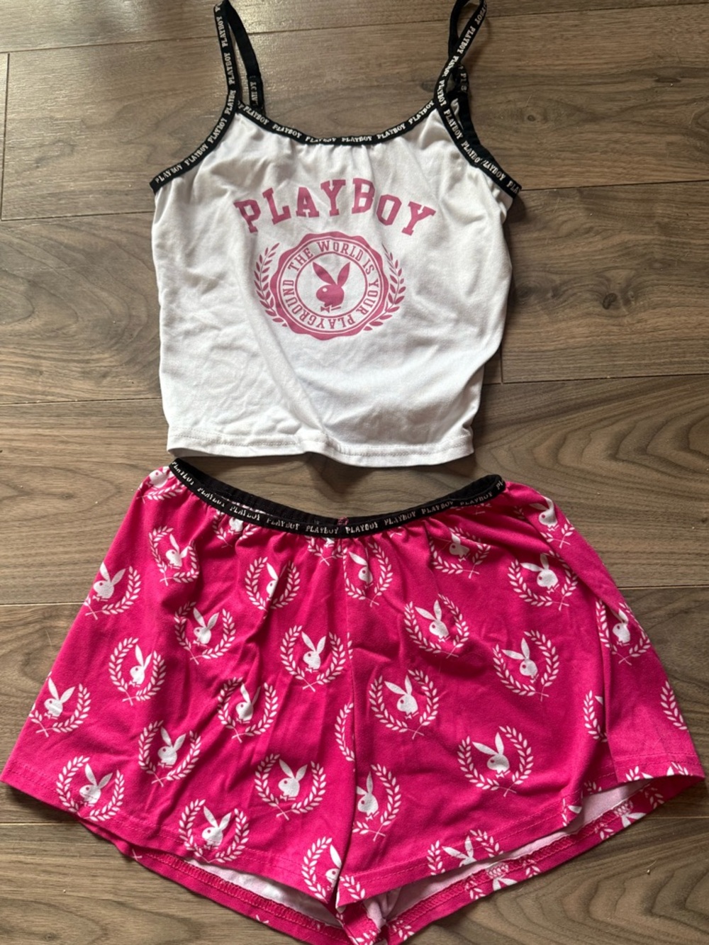 PLAYBOY Tank Top and Shorts Pajama Set